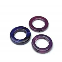 Бусина Агат фиолетовый кольцо 30-29х7-4+- мм