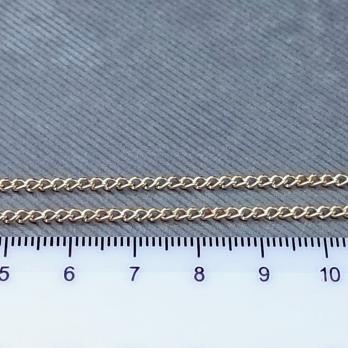 Цепочка золотистый родиевое покрытие 3,3х2,2 мм 1 м