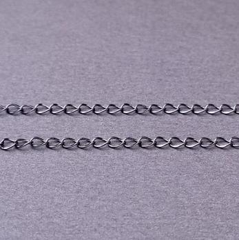 Цепочка черный никель родиевое покрытие 5х4,3 мм 1 м