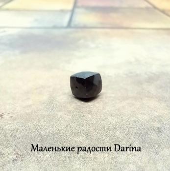 Бусина Шпинель черная граненый куб 6,5-7 мм