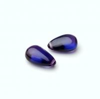 Бусина Кварц сине-фиолетовый гладкий панделок 12-12,7х8-9 мм Пара