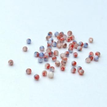 Бусина Опал синтетический розово-голубой граненый шар 2 мм