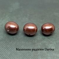 Бусина Жемчуг Майорика фасоль темно-розовый 14,5х13,3х12,3 мм