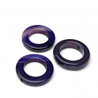 Бусина Агат фиолетовый кольцо 30-29х7-4+- мм 3 шт.