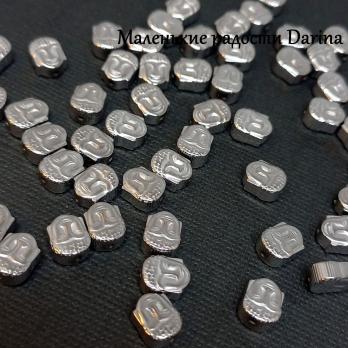 Бусина Гематит серебристый Будда 8,3х6,6х4,3 мм 15 шт.