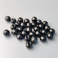 Бусина Халцедон черный (оникс черный) граненый шар 7,5 мм 30 шт.