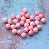 Бусина Коралл бледно-розовый гладкий шар 6,6-7+- мм 30 шт.