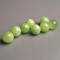 Бусина Оникс мраморный зеленый (кальцит) гладкий шар 14+- мм 8 шт.