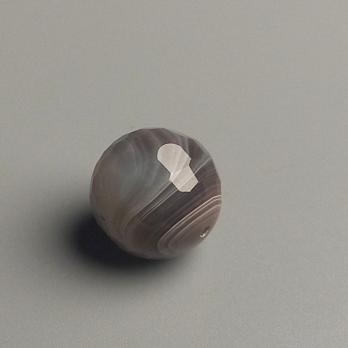 Бусина Агат коричнево-серый ботсванский граненый шар 16 мм