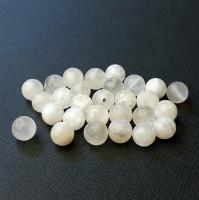 Бусина Лунный камень Адуляр белый гладкий шар 6,3-6,8+- мм 28 шт.