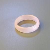 Кольцо Розовый кварц имитация гладкий 17,5 размер