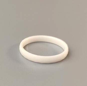 Кольцо Керамика белый граненый 17 размер