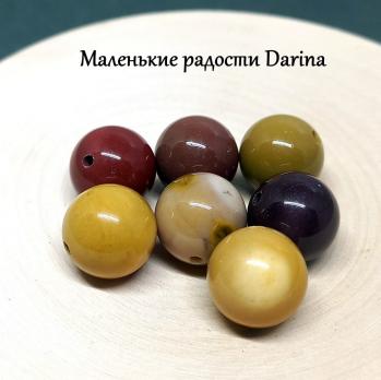 Бусина Мукаит (Яшма австралийская) гладкий шар 12,3+- мм 7 шт.