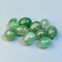 Бусина Авантюрин натуральный зеленый галтовка 8,5-11х6-9+- мм 10 шт.