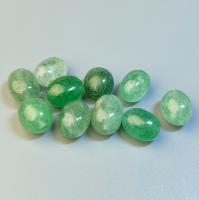 Бусина Авантюрин натуральный зеленый галтовка 11,8-13,8х11-8,5+- мм 10 шт.