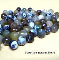 Бусина Халцедон зелено-оливковый умеренный граненый шар 8 мм