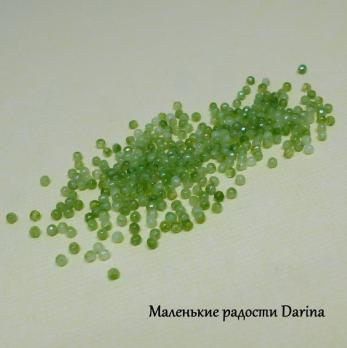 Бусина Халцедон зеленый весенний бутон граненый шар 1,8 мм