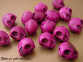 Бусина "Говлит" фиолетовый баклажановый череп 13х12х10 мм