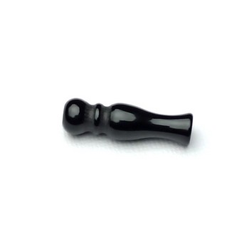 Бусина Агат черный (черный оникс) Гуру 26х8 мм