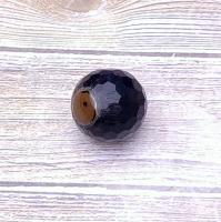 Бусина Соколиный глаз граненый шар 17,5-18+- мм