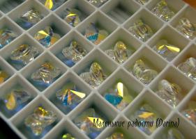 Бусина, кристалл Swarovski, бабочка, 8х7х5 мм