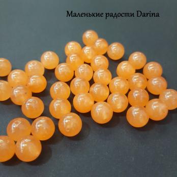 Бусина Кварц персиковый гладкий шар 10 мм