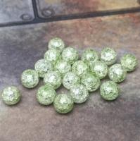 Бусина Ледяной (сахарный) кварц зеленый гладкий шар 10 мм